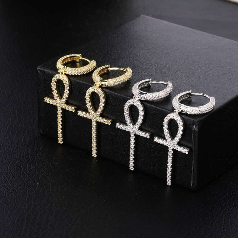 Iced Zircon Earrings for Men