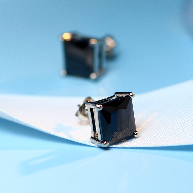 Men's Fashion Crystal Stud Earrings