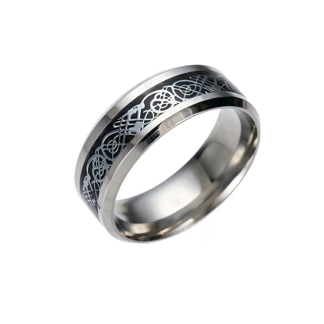 Black Celtic Pattern Men's Ring