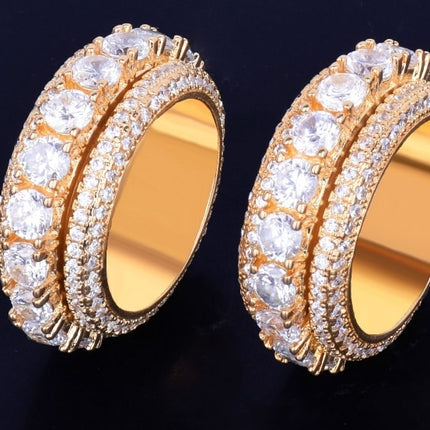 Men's Crystal Gold Plated Ring - Wnkrs