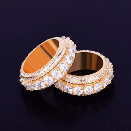Men's Crystal Gold Plated Ring - Wnkrs