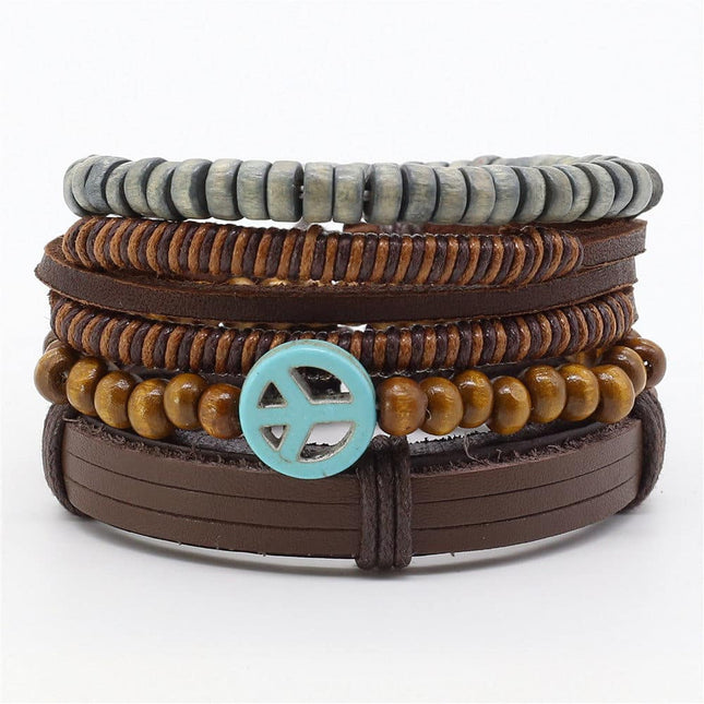 Cute Handmade Multilayered Leather Charm Bracelet - Wnkrs
