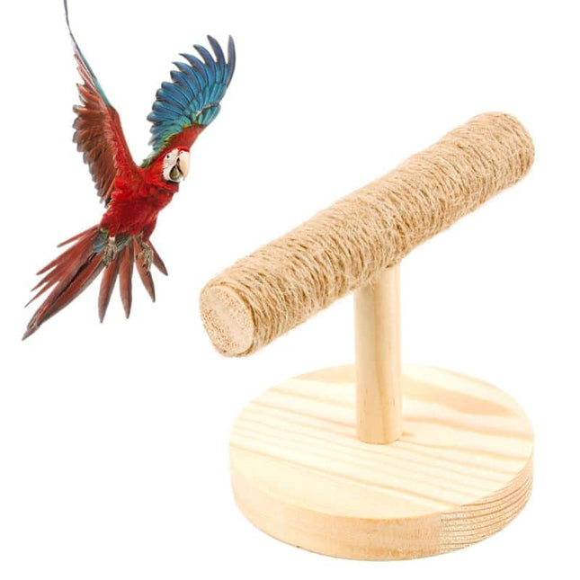 Wood and Sisal Bird's Perch - wnkrs
