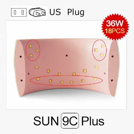 36W UV LED Nail Dryer Lamp with Timing - wnkrs