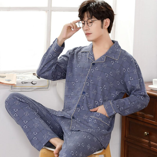 Men's Plaid Patterned Pajama Set