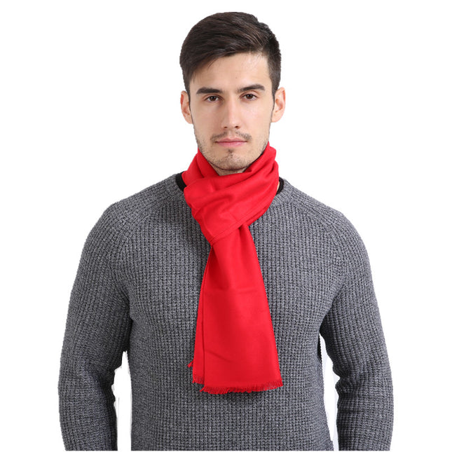 Casual Solid Patterned Men's Scarf
