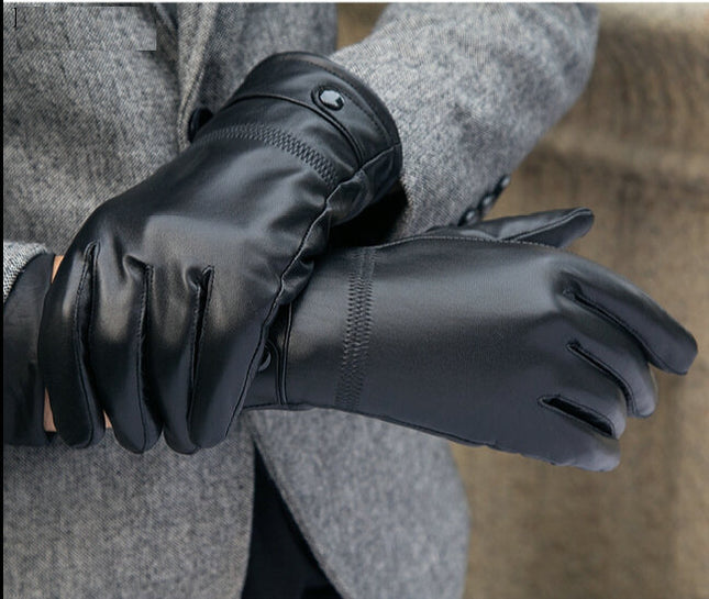 Men's Warm Leather Gloves - Wnkrs
