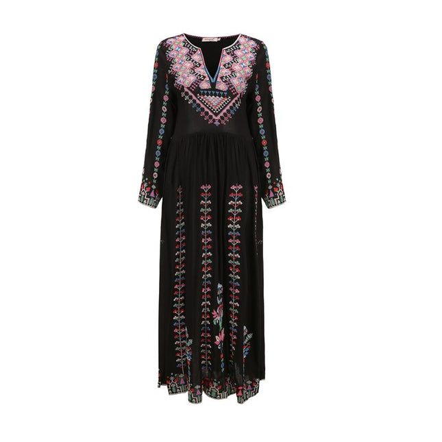 Women's Embroidered Maxi Dress - Wnkrs