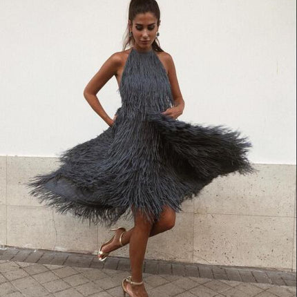 High Waist Asymmetrical Dress for Women - Wnkrs