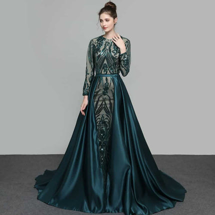 Women's Satin Evening Dress - Wnkrs