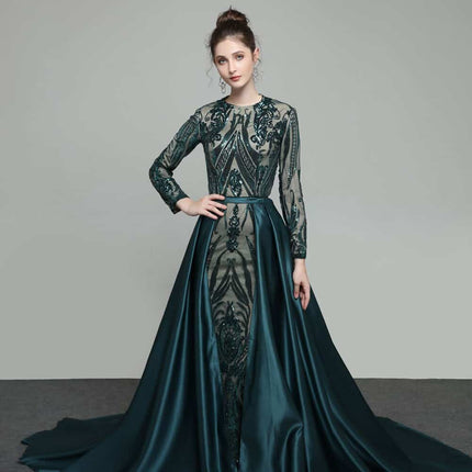 Women's Satin Evening Dress - Wnkrs