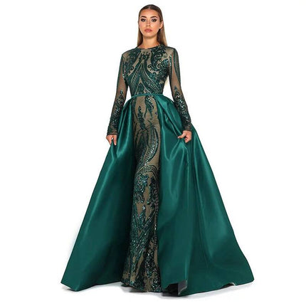 Women's Satin Evening Dress - Wnkrs