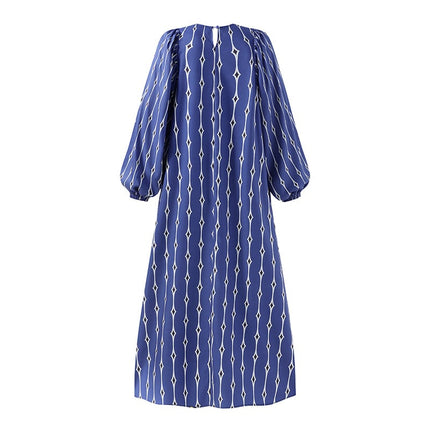 Women's Maxi Dress with Lantern Sleeve - Wnkrs