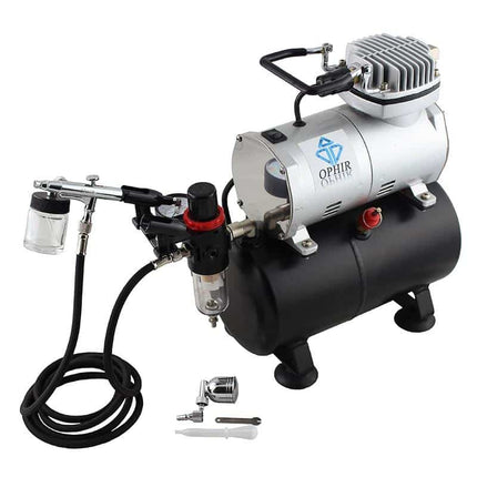 Compact Air Compressor with Dual Action Airbrush - wnkrs