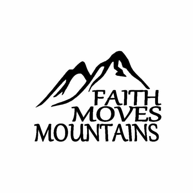 Faith Moves Mountains Car Sticker - wnkrs