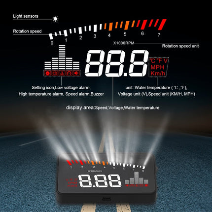 Car HUD Display Warning System - wnkrs