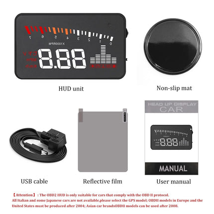 Car HUD Display Warning System - wnkrs