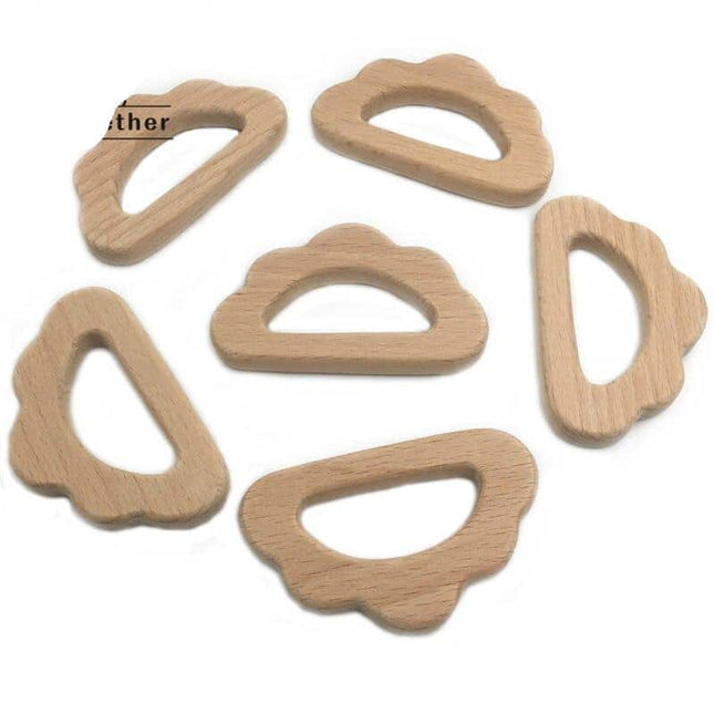 Cloud Shaped Baby Wooden Teether Set - wnkrs