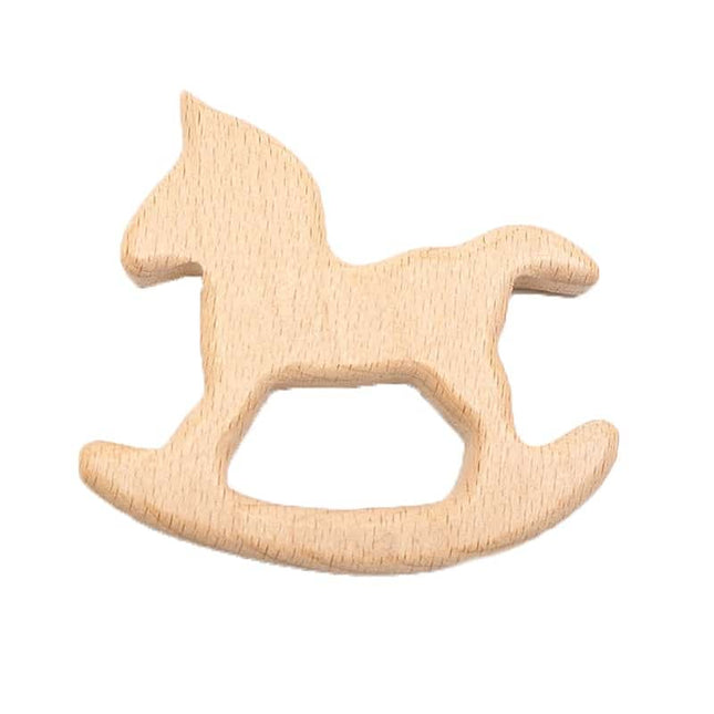 Wooden Horse Shaped Baby Teether Set - wnkrs