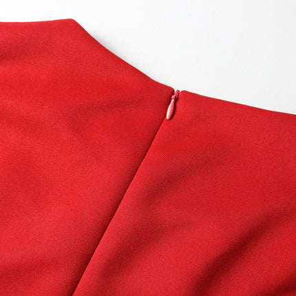 Women's Red Sleeveless Bodycon Dress - Wnkrs