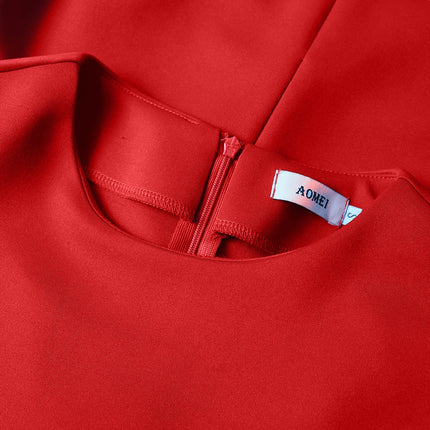 Women's Red Sleeveless Bodycon Dress - Wnkrs