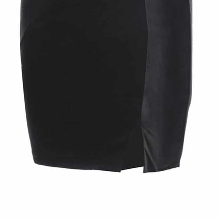 Women's Leather Paneled Bodycon Dress - Wnkrs