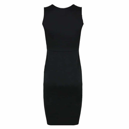 Women's Leather Paneled Bodycon Dress - Wnkrs