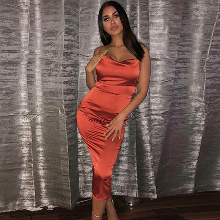 Women's Backless Bodycon Dress - Wnkrs