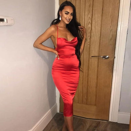 Women's Backless Bodycon Dress - Wnkrs