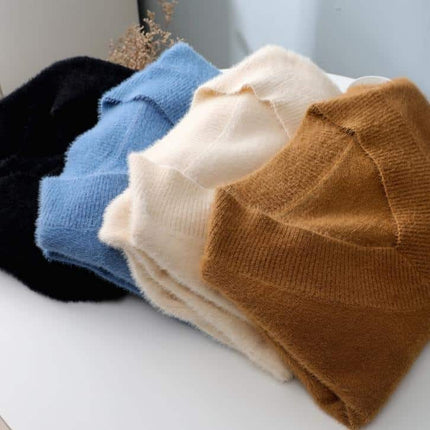 Simple V-Neck Thick Sweater Dress for Women - Wnkrs