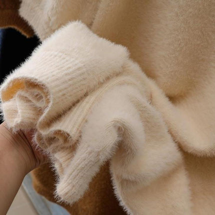 Simple V-Neck Thick Sweater Dress for Women - Wnkrs