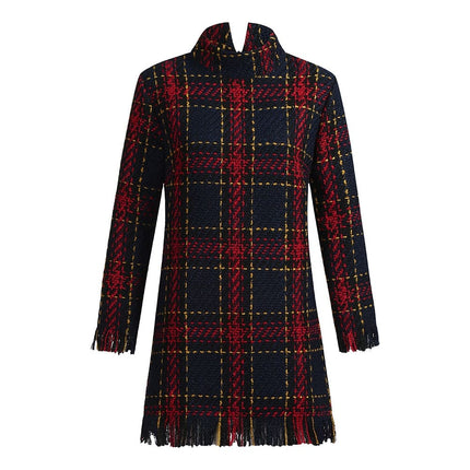 Plaid Bodycon Sweater Dress for Women - Wnkrs