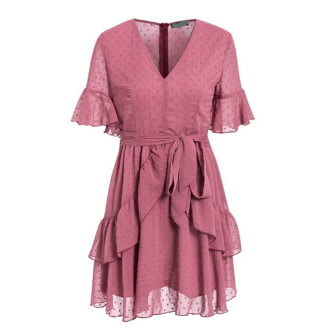 Bohemian Chiffon Dark Pink Dress - Wnkrs