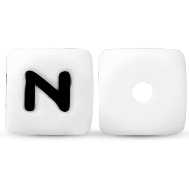 White Silicone Letter Beads Set - wnkrs