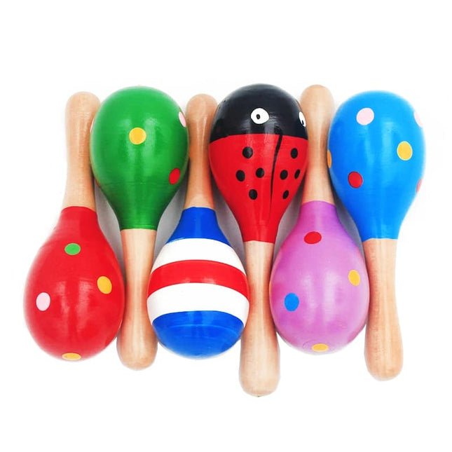 Kids' Colorful Wooden Maracas Toy - wnkrs