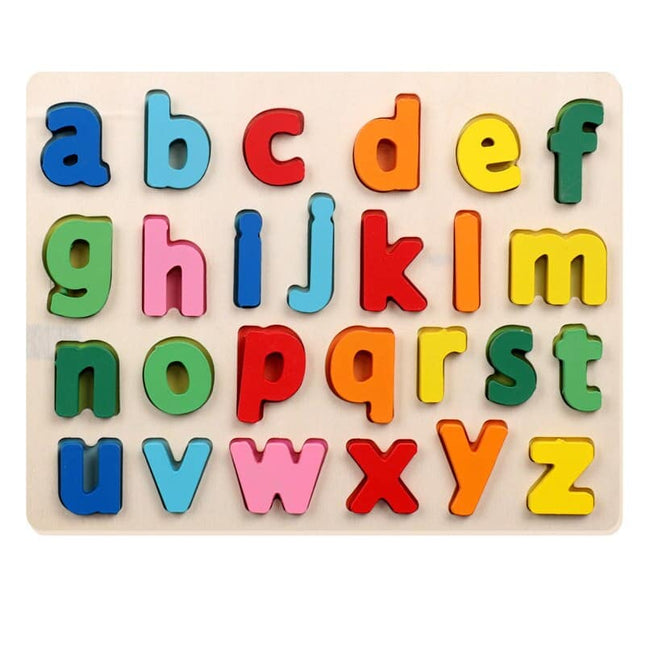 Kids Wooden 3D Alphabet Puzzle Board - wnkrs