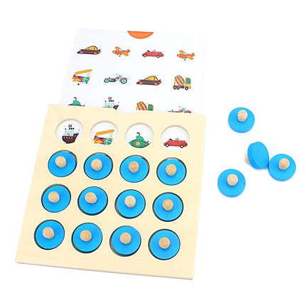 Compact Wooden Memory Matching Game - wnkrs