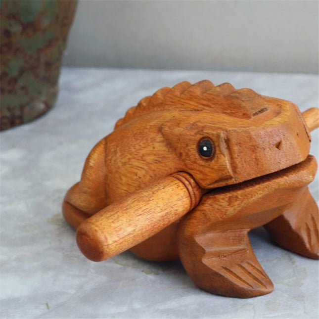Wooden Frog Shaped Percussion Toy - wnkrs
