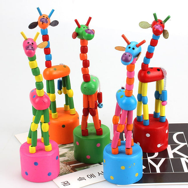 Colorful Flexible Giraffe Wooden Toy - wnkrs