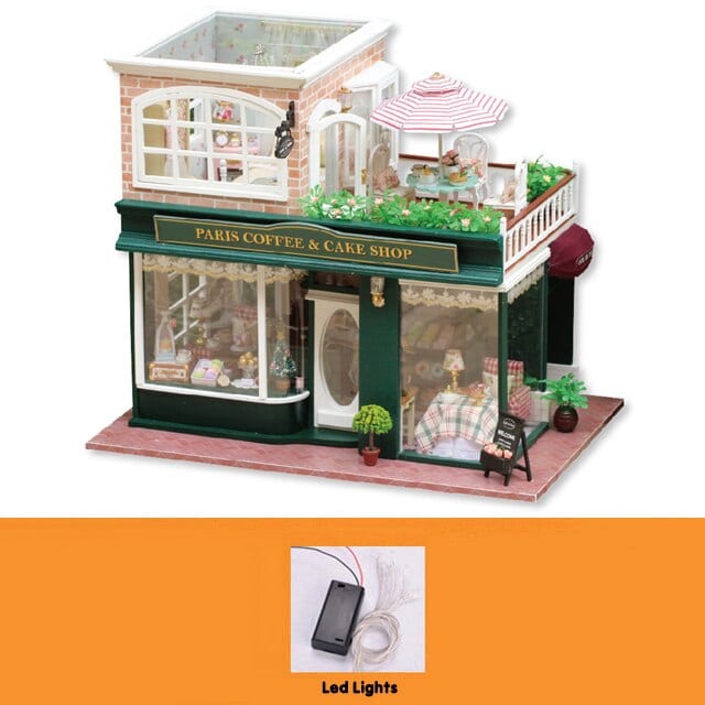 Miniatura Coffee and Cake Shop DIY Doll House Kit - wnkrs