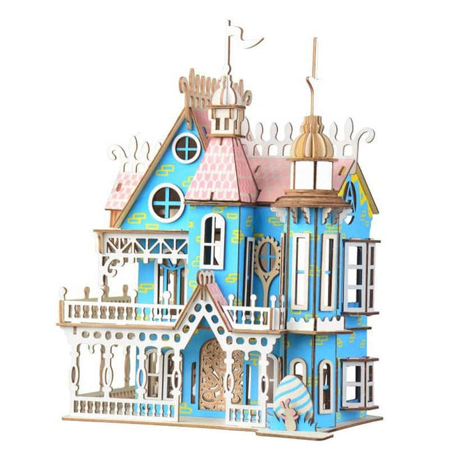 Miniature Wooden Castle DIY Doll House for Kids - wnkrs