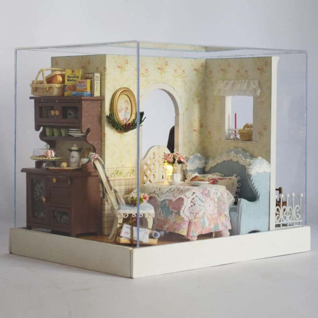 Miniature Wooden DIY Doll House with 1 Room - wnkrs