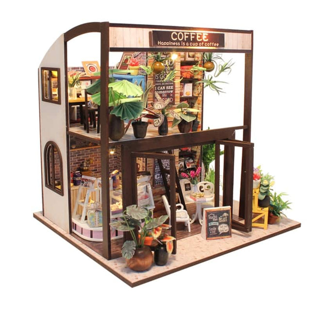 DIY Wooden Doll House Coffee Store - wnkrs