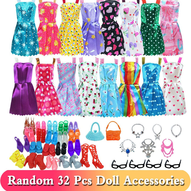 Dolls Clothing &amp; Accessories 32 pcs Set - wnkrs