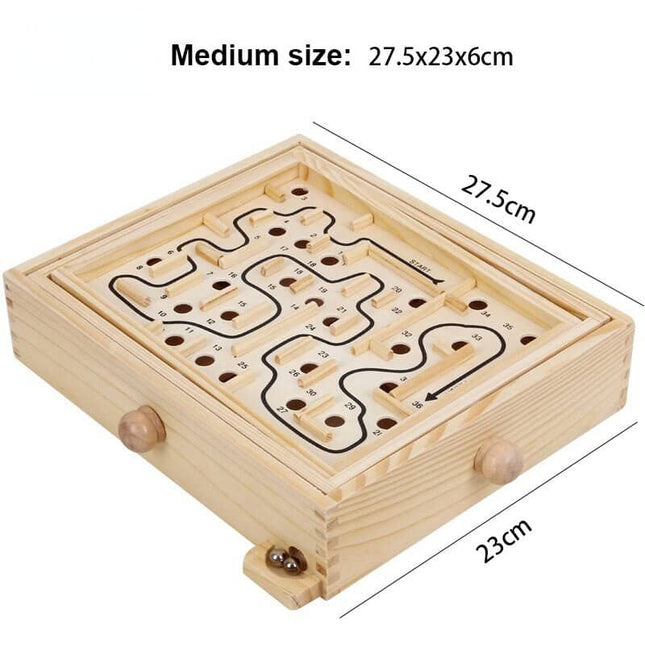 Wooden 3D Magnetic Ball Maze Puzzle - wnkrs
