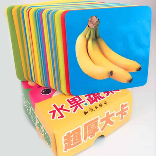 Educational Fruits and Animals Cognition Cards Set - wnkrs