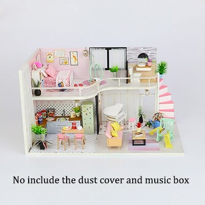 Lovely Miniature Wooden DIY Doll House - wnkrs