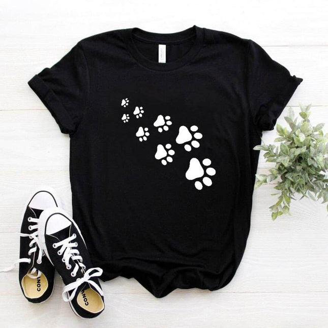 Cute Paw Prints Patterned T-Shirt
