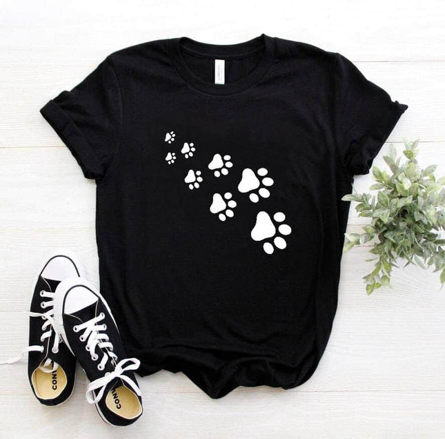 Cute Paw Prints Patterned T-Shirt - Wnkrs