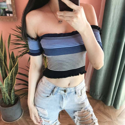 Women's Rainbow Striped Crop Top - Wnkrs